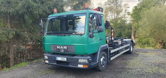 MAN 12.185 nosič kontejnerů s hydraulickou rukou