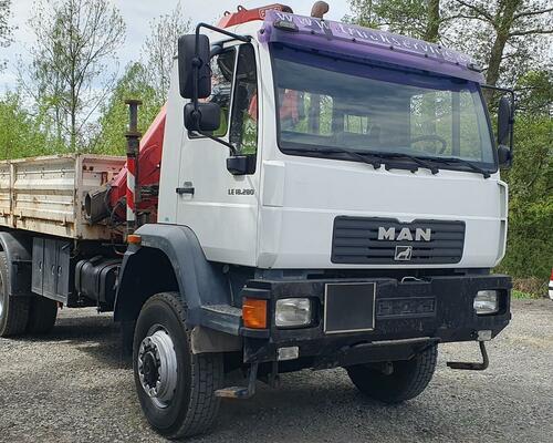 MAN 18.280 3s sklápěč s hydraulickou rukou, 4x4