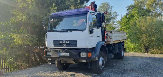 MAN 18.280 3s sklápěč s hydraulickou rukou, 4x4
