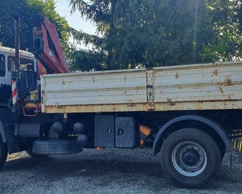 MAN 18.280 3s sklápěč s hydraulickou rukou, 4x4