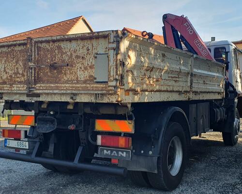MAN 18.280 3s sklápěč s hydraulickou rukou, 4x4