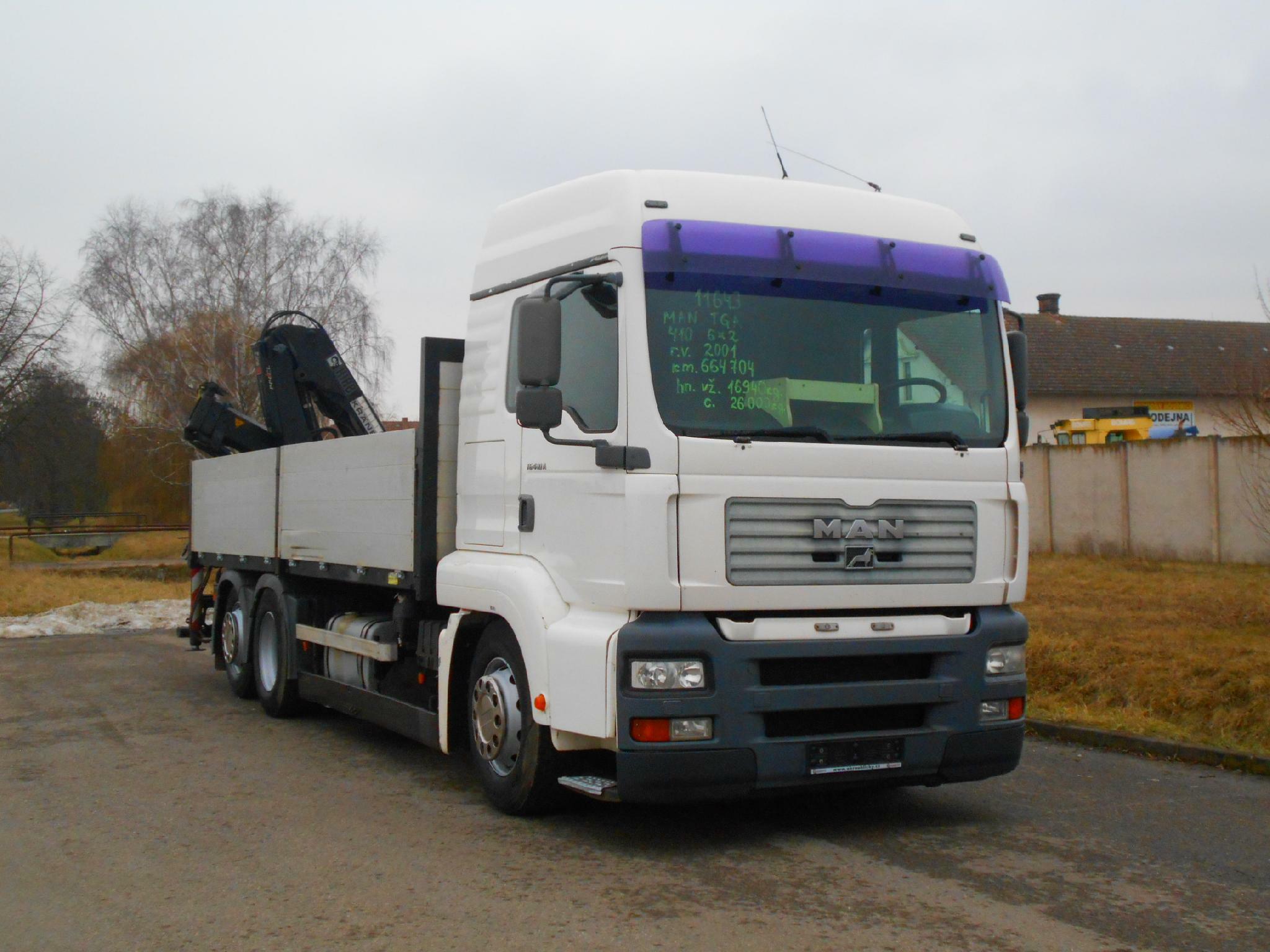 MAN TGA 410 6x2 s rukou