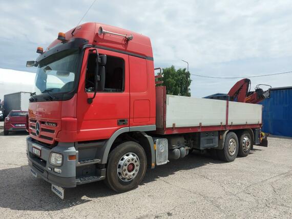 MB ACTROS 6x2 valník s hydraulickou rukou FASSI F110 A.23 / RETARDÉR / Telligent / podvozek na vzduchu