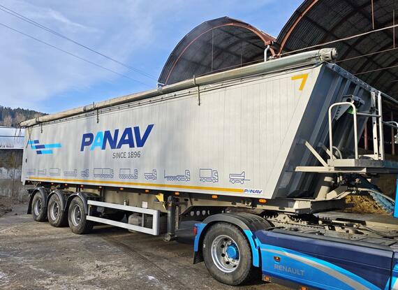 PANAV 50 m3 velkoobjemový sklápěcí návěs / trojkombinace / TOP STAV