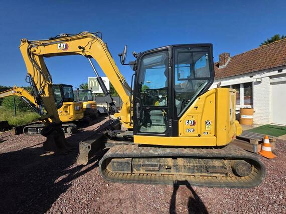 Pásový bagr CAT 308 CR, rok výroby 2021, 3590 mth, 3 lžíce
