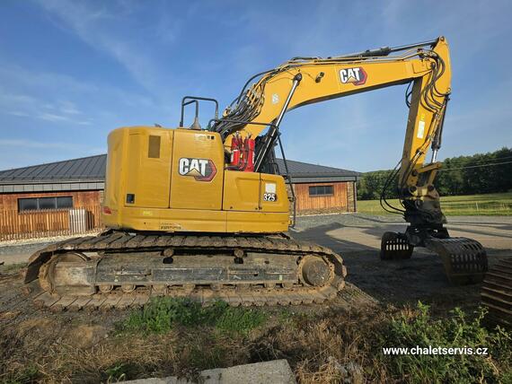 Pásový bagr CAT 325, r.v. 2021, 9543 mth, s drapákem DEHACO
