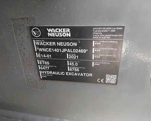 Wacker Neuson ET65 Powertilt Klimatizace Najeto: 280Mth