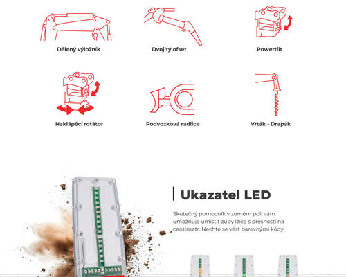 Nivelační systém iDig Touch 2D