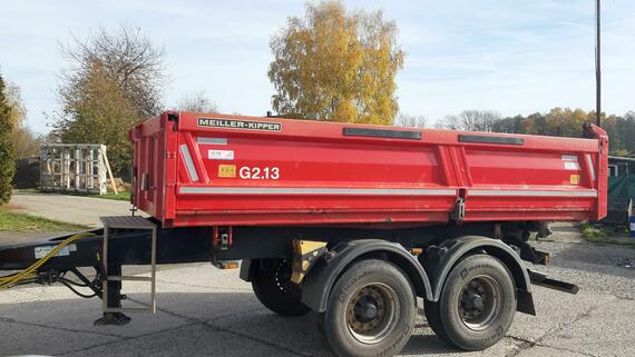 K PRONÁJMU / K PRODEJI - MEILLER 1822 BORDMATIC tandemový sklápěcí přívěs s hydraulickou bočnicí