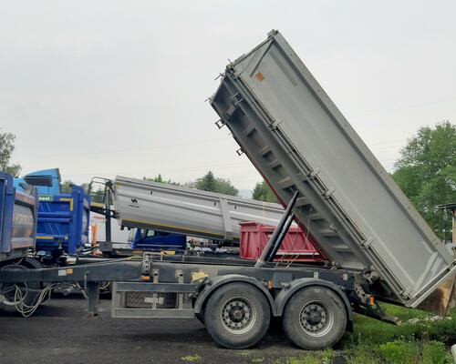 K PRONÁJMU tandemový sklápěcí přívěs MEILLER MZDA 18/22 Hardox