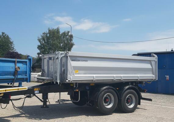 Tandemový sklápěcí přívěs MEILLER MZDA 1822 M Hardox / ZVEDACÍ NÁPRAVA / plachtta / WABCO SmartBoard / provozní 4.840 kg