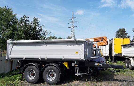 Tandemový sklápěcí přívěs MEILLER MZDA 1822 / ZVEDACÍ NÁPRAVA / plachta / WABCO SmartBoard / IHNED K ODBĚRU - SKLADEM