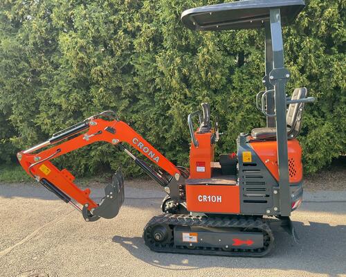 Minibagr CR10 H, mimoosé kopání, předchladič