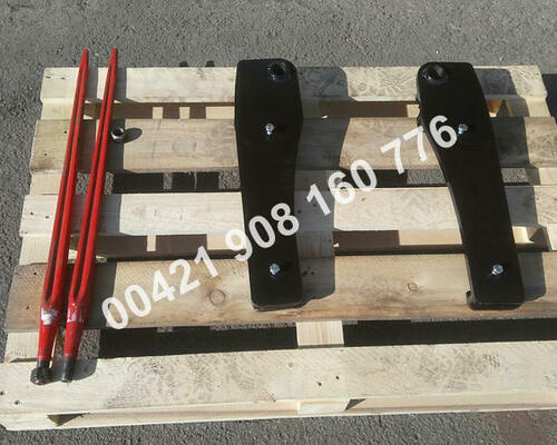 Nosič balíkov slamy, držiak hrotov na balíky, nasúvací držiak na vidly