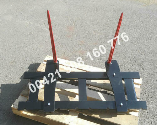 Nosič balíkov slamy, držiak hrotov na balíky, nasúvací držiak na vidly