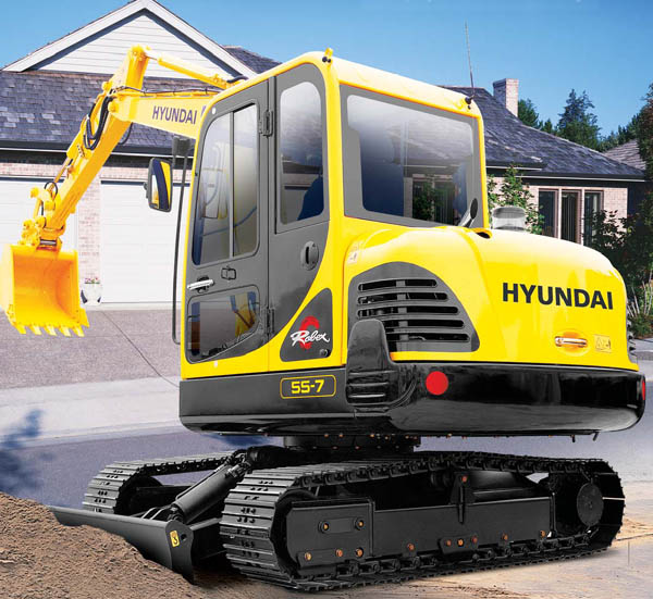 Pásové minirypadlo Hyundai Robex 55-7 nepřekvapí ani nezklame