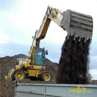 Kolové midirypadlo Komatsu PW 98 MR firmy Silnice Čáslav Kolové midirypadlo Komatsu PW 98 MR firmy Silnice Čáslav