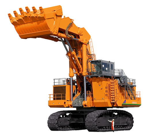 Nové pásové rypadlo Hitachi EX8000 váží téměř 800 t!