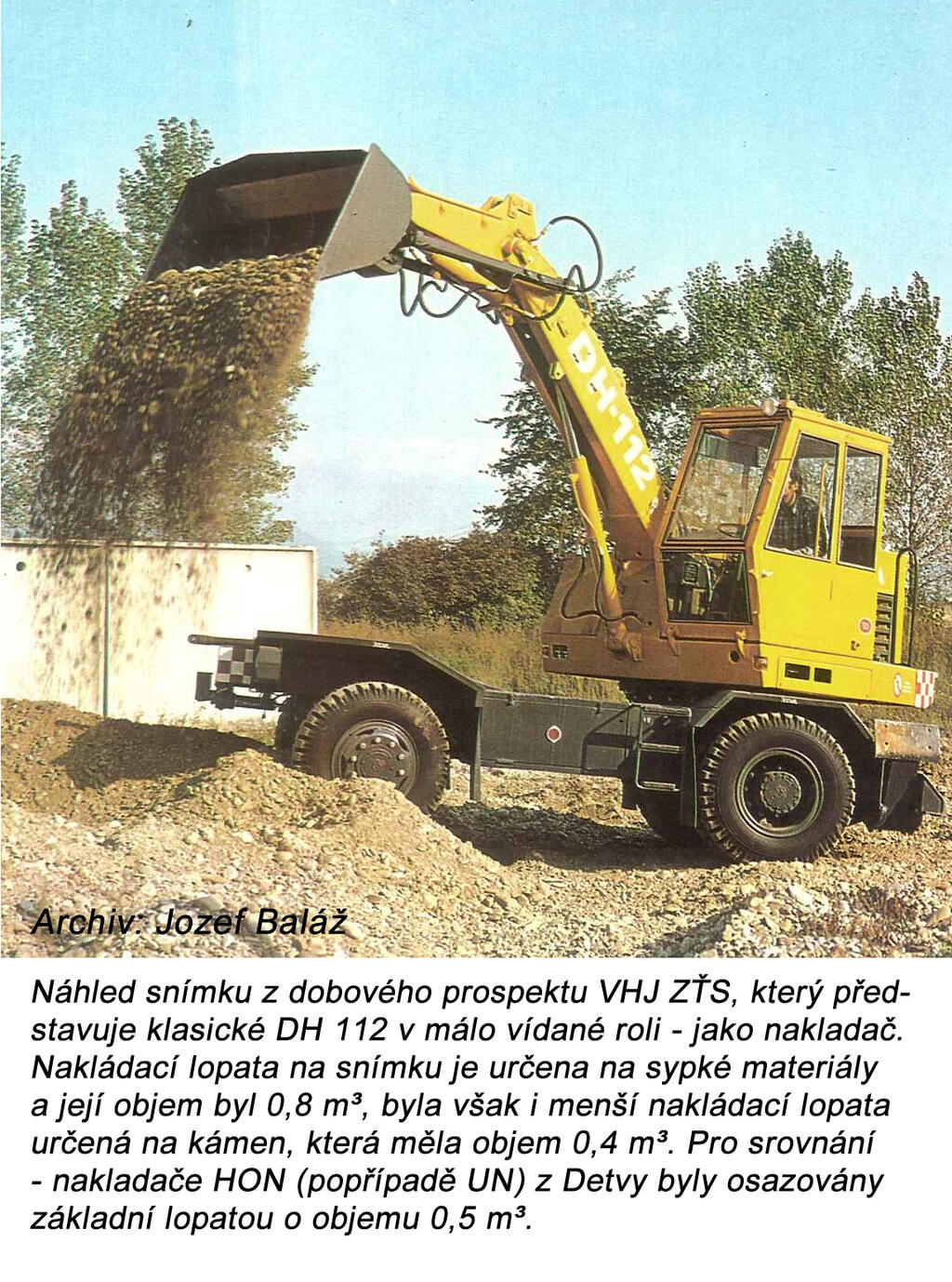 DH 112 jako nakladač