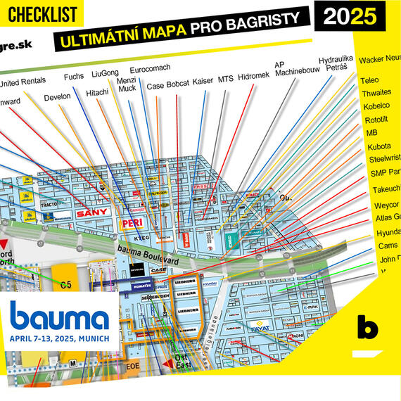 Bauma 2025: Ultimátní mapa pro bagristy