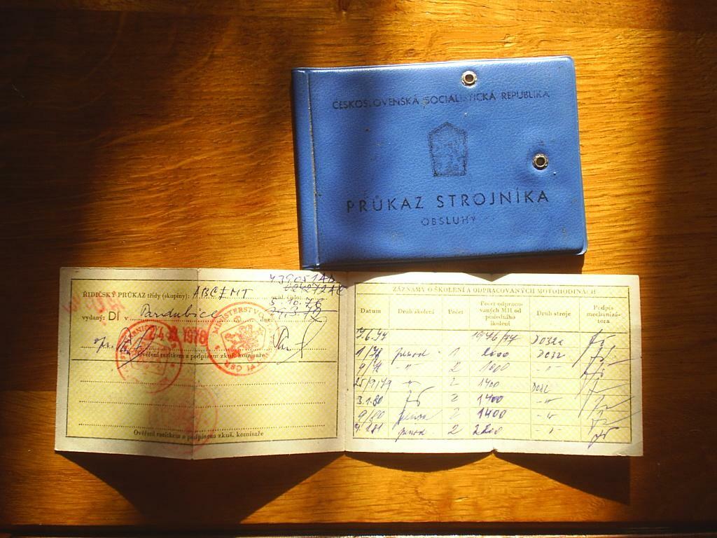 Re: Řidičský - strojnický průkaz