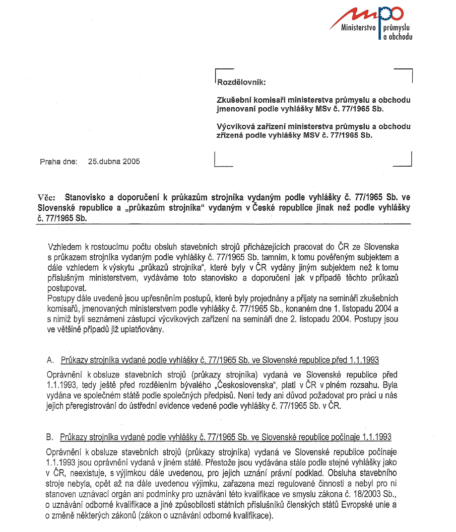 Re: Slovensky "strojnicak" v Cechach