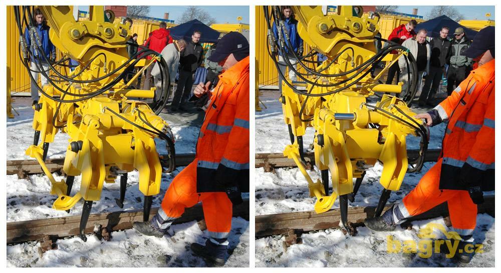 Podbíječka Windhoff AST 8 - hydraulické nastavení rozteče