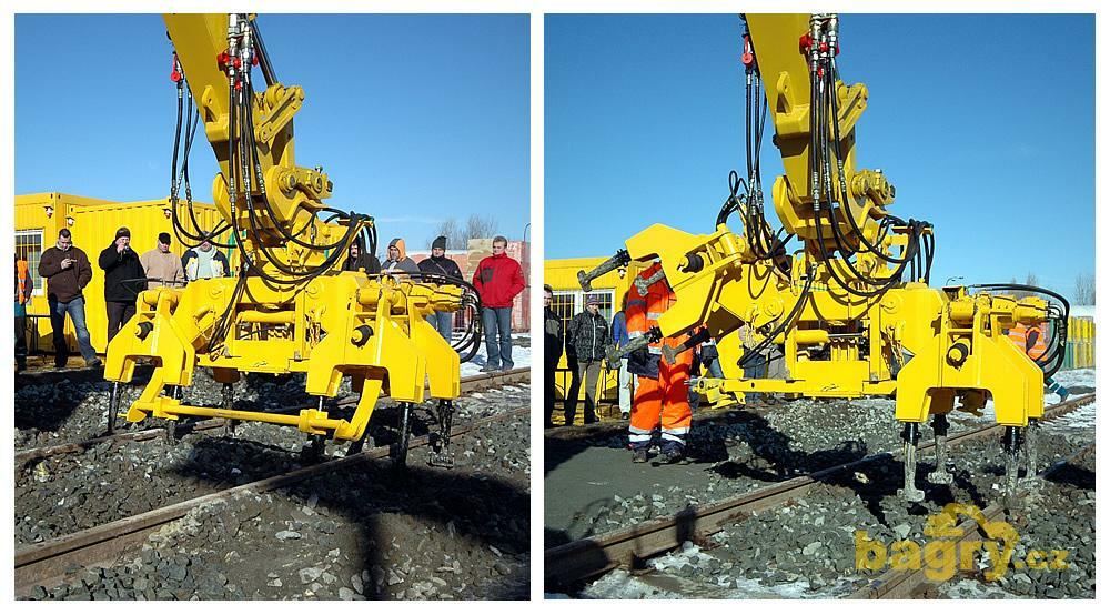 Podbíječka Windhoff AST 8 - hydraulické nadzvednutí jedné poloviny pro práci na výhybkách
