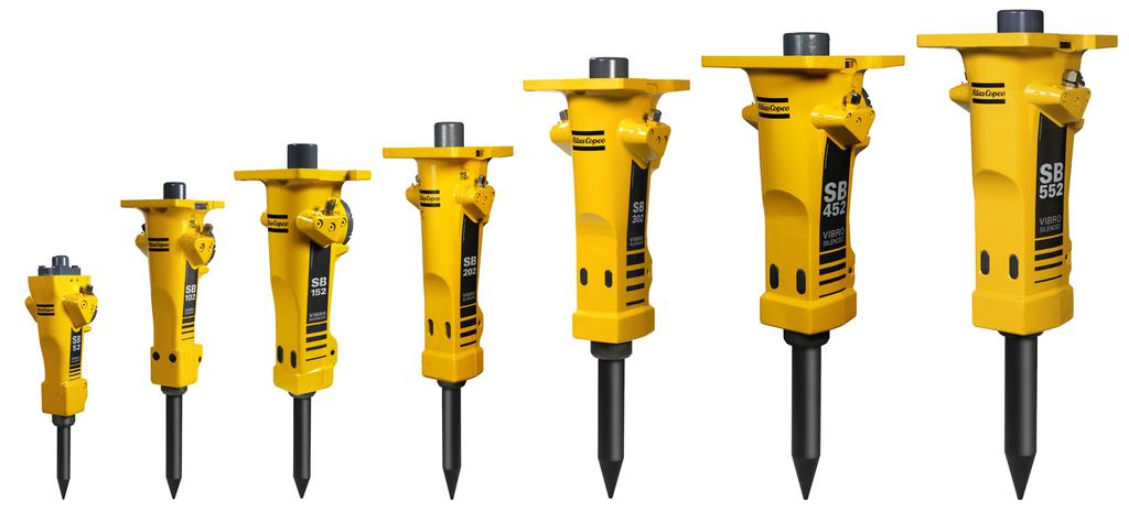 Atlas Copco vyrábí SB kladiva z jednoho dílu. Má to řadu výhod