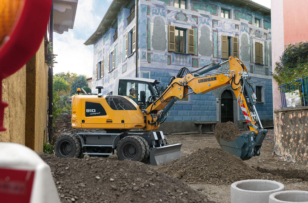 Kompaktní a výkonné: nové kolové rypadlo A 910 Compact od společnosti Liebherr
