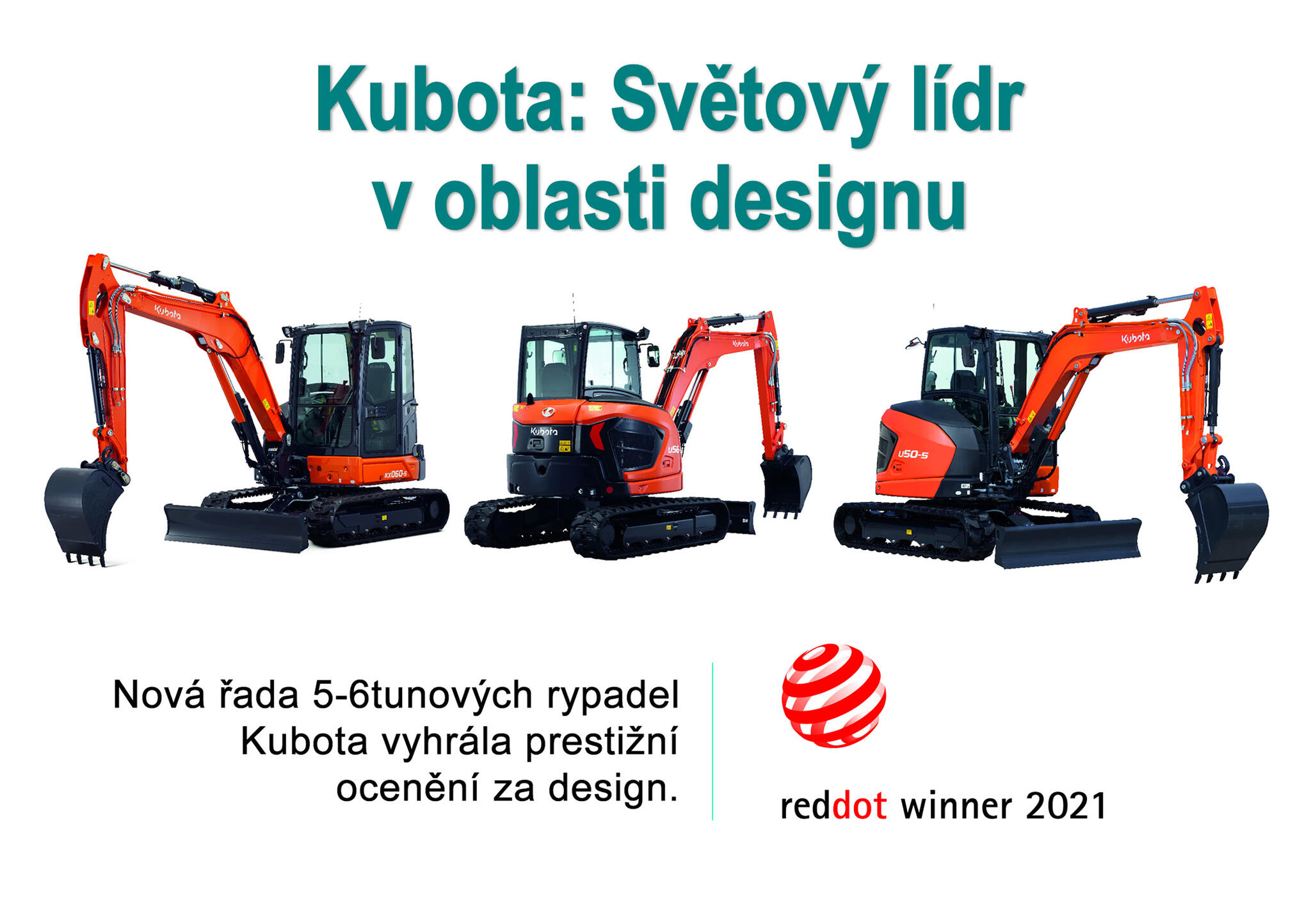 Ocenění za design 2021 pro Kubotu