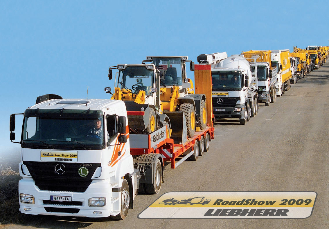 Liebherr RoadShow: Přijďte si vyzkoušet výkonnost stavebních strojů Liebherr