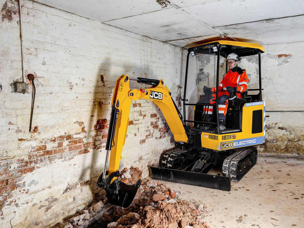 První elektrické mini rýpadlo JCB 19C-1 E-Tec
