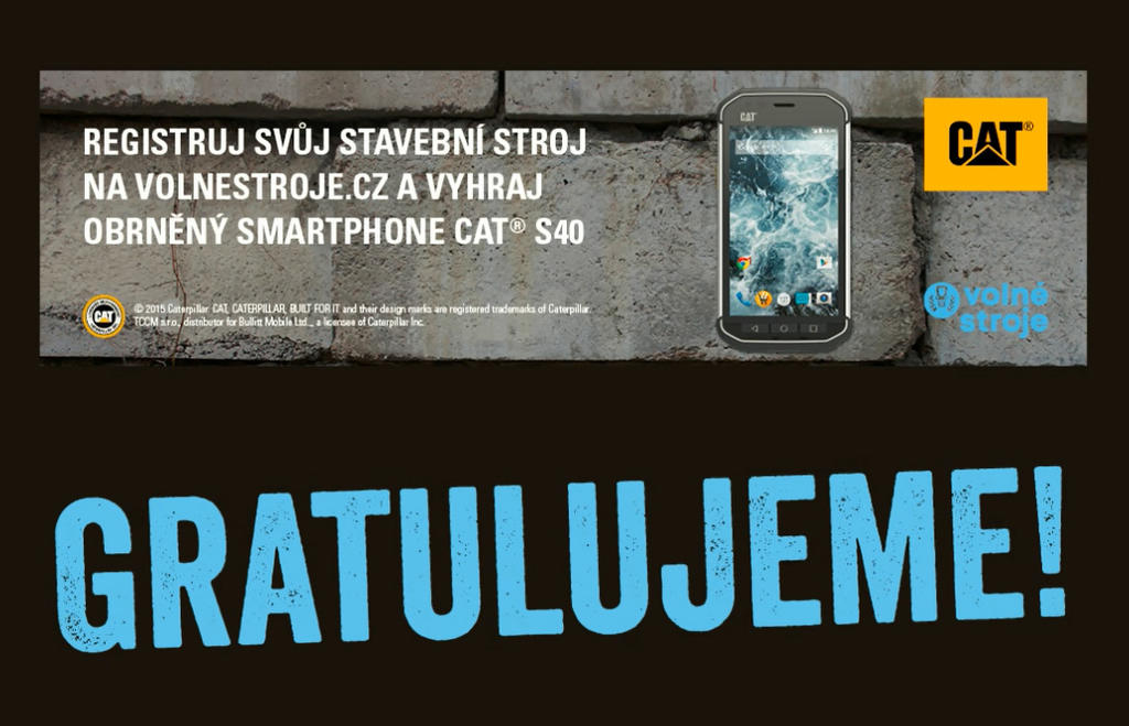 Soutěž o odolný smarpthone CAT S40 zná svého vítěze