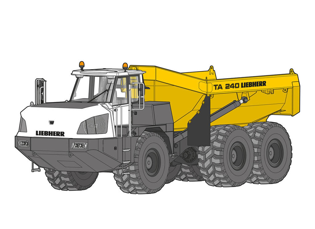 Světová premiéra na veletrhu Bauma 2013: Kloubový dampr Liebherr TA 240